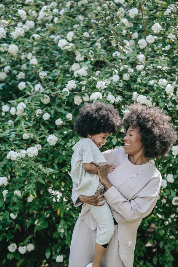 Mother and child, representing families building a life in the United States